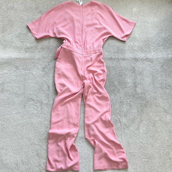 TRINA TURK NWT Kai Tie-Waist Jumpsuit Size 4 BARBIECORE BALLETCORE TRENDY - Picture 3 of 11